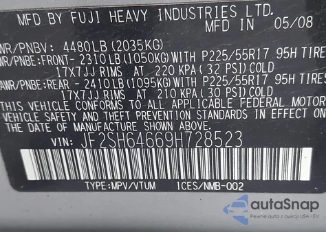 2009 Subaru Forester 2.5X Limited из США, поврежденный, VIN JF2SH64669H728523